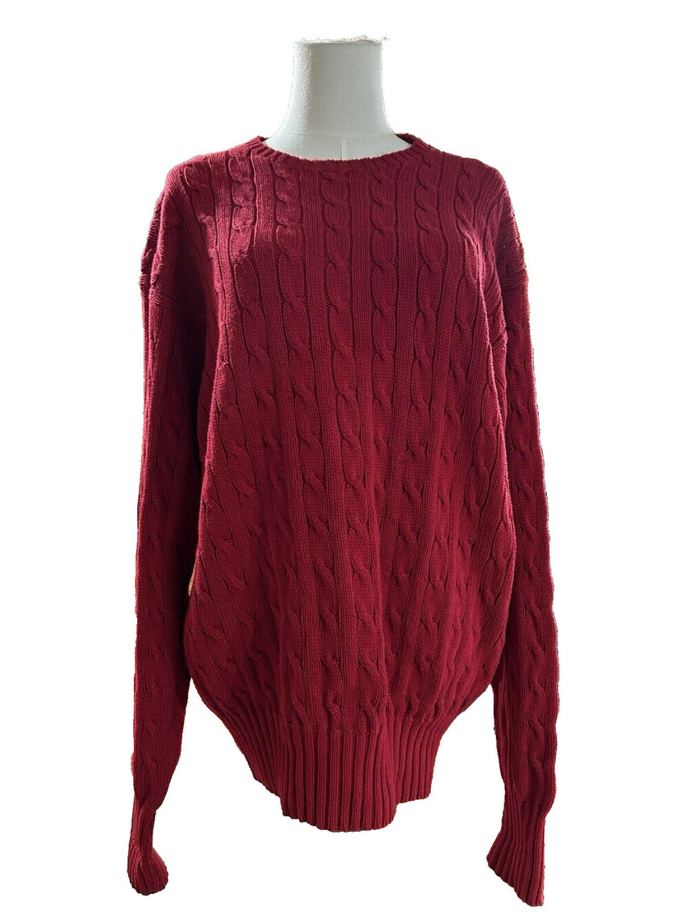 Polo By Ralph Lauren Women’s Knit Pullover Sweatshirt Long sleeve Size Large Red